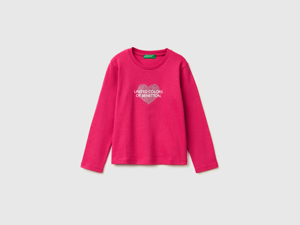T-shirt com logótipo glitter em algodão orgânico - ucb_image_FS