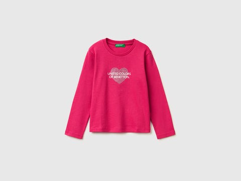 T-shirt com logótipo glitter em algodão orgânico - ucb_image_FS