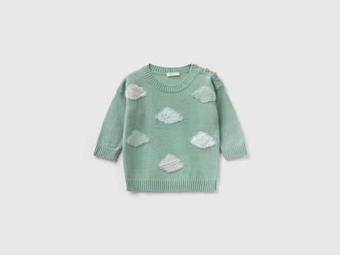 Camisola com nuvens em mistura de lã reciclada - ucb_image_FS