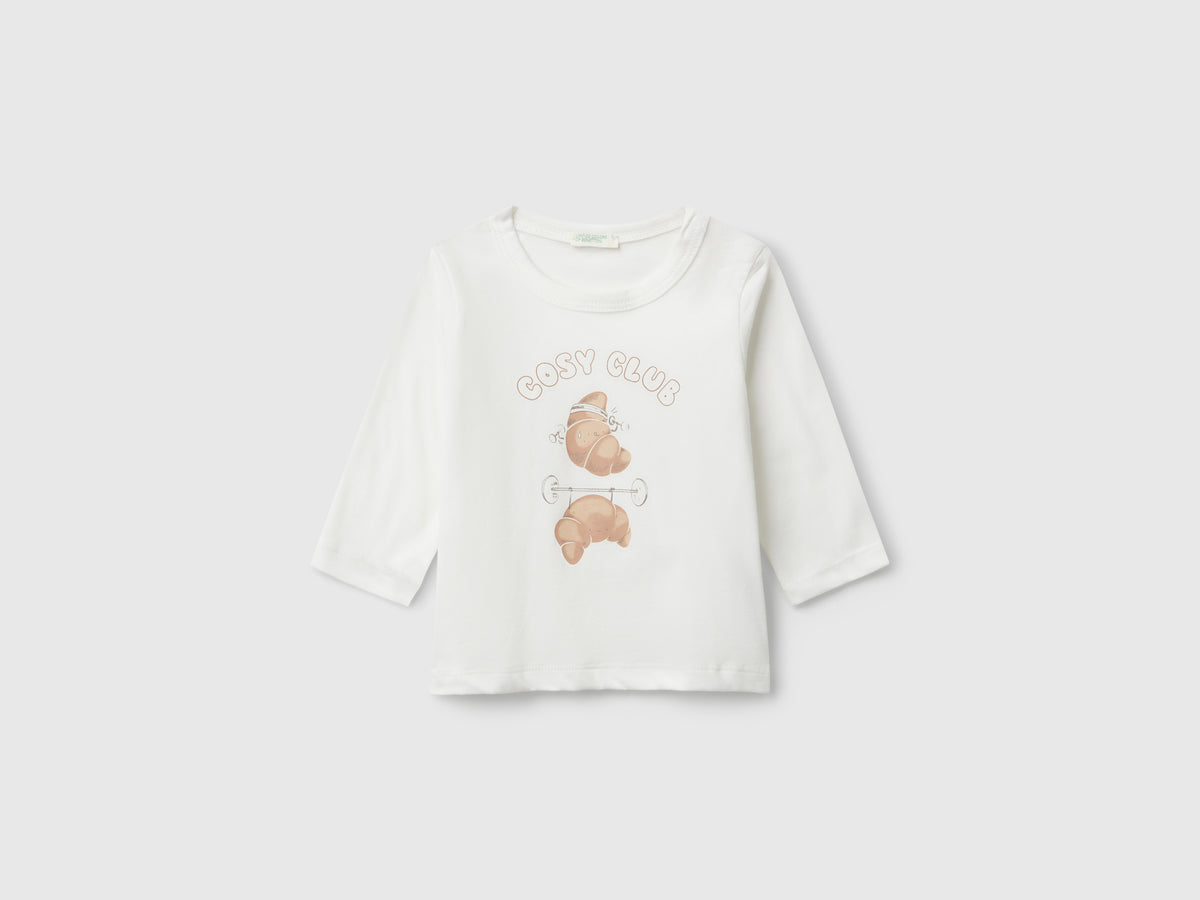 T-shirt de gola redonda em algodão - ucb_image_FS