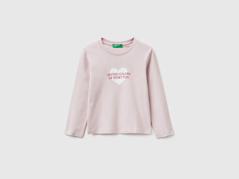 T-shirt com logótipo glitter em algodão orgânico - ucb_image_FS
