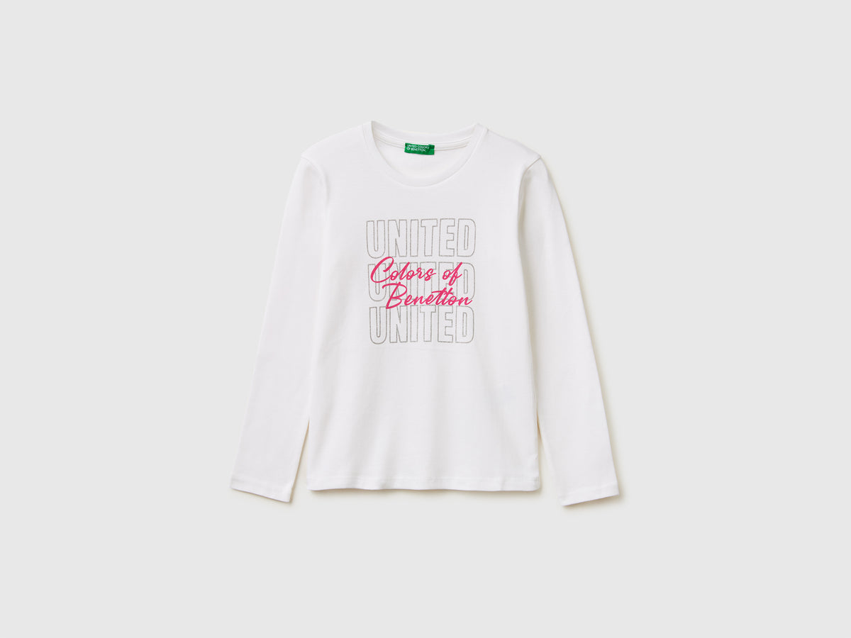 T-shirt com logótipo glitter em algodão orgânico - ucb_image_FS