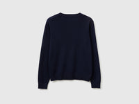Dark blue sweater in tricot cotton - ucb_image_BS
