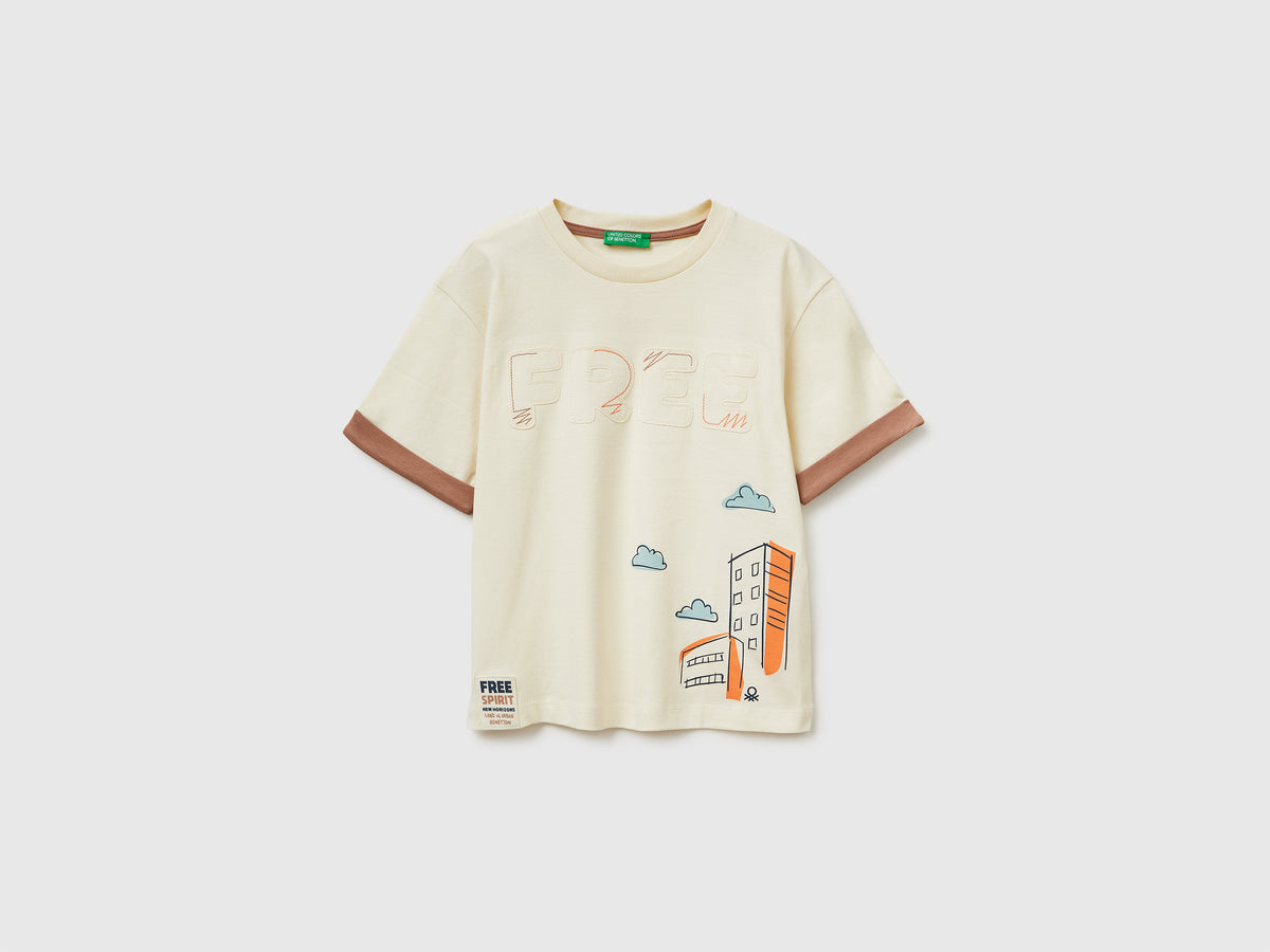 Organic cotton T shirt print