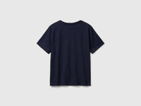 T-shirt de gola redonda em algodão flamé - ucb_image_BS