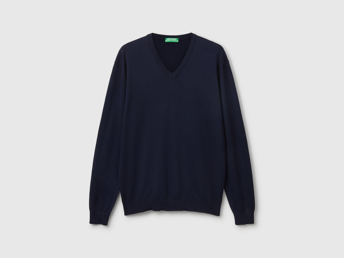 Pure cotton sweater V neck
