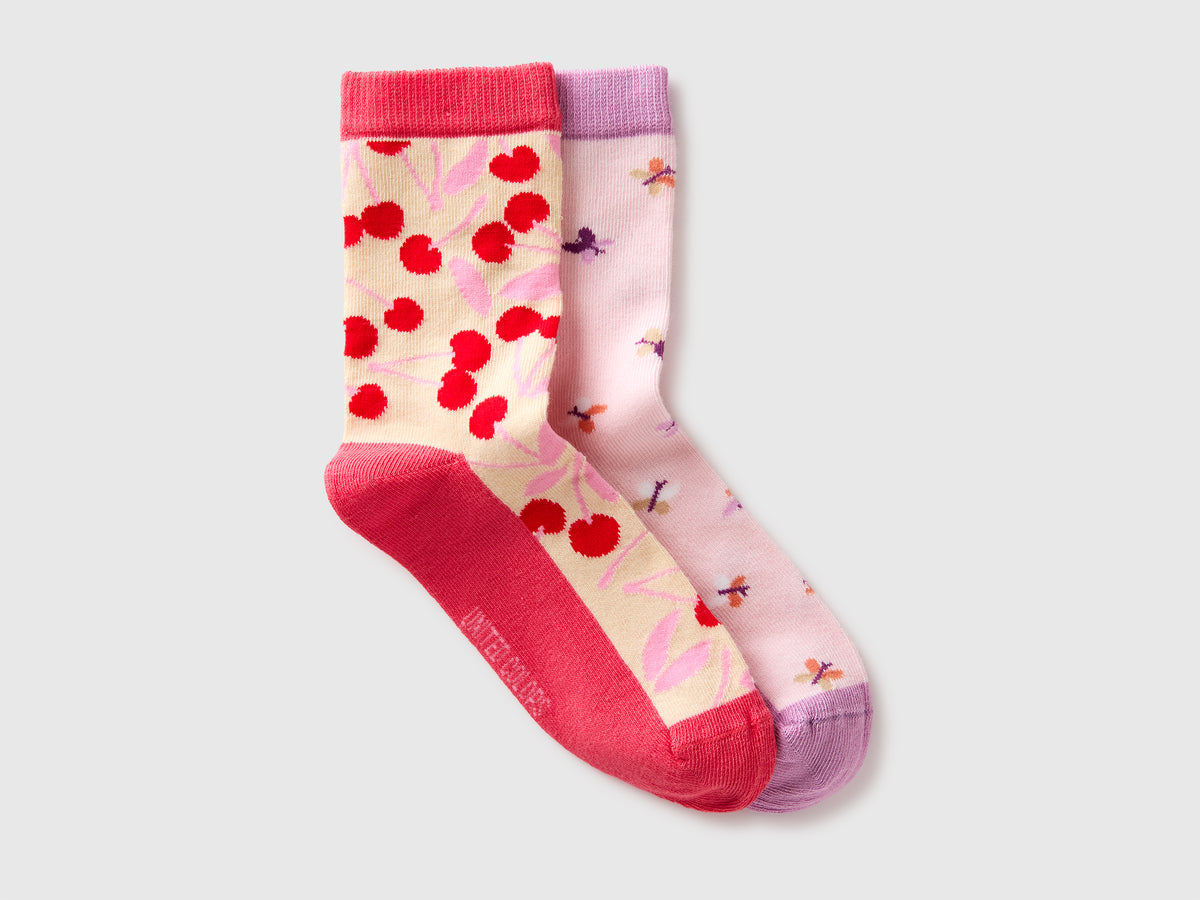Two pairs patterned socks