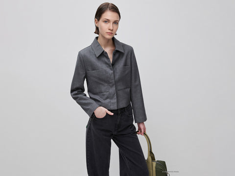 Casaco curto com bolsos - ucb_image_F