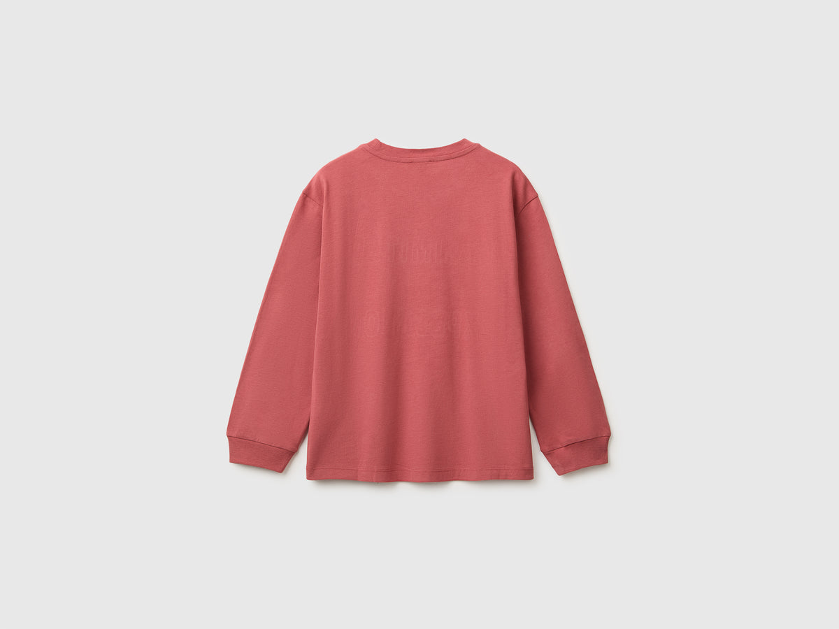 T-shirt em algodão orgânico quente com estampa em relevo - ucb_image_BS