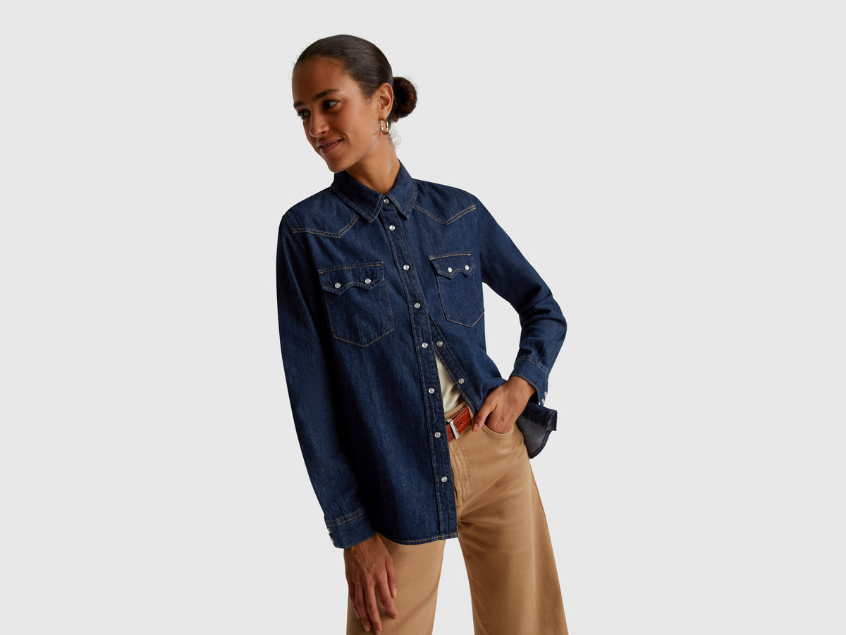 Western denim shirt