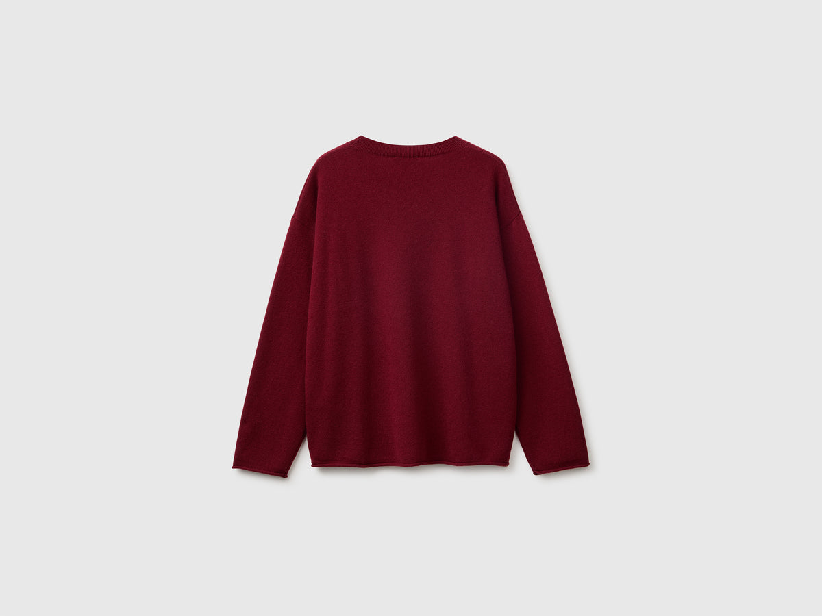 Camisola de gola redonda em mistura de lã e caxemira - ucb_image_BS