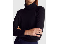 Black turtleneck sweater in cashmere and wool blend - ucb_image_FY