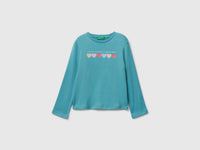T-shirt com logótipo glitter em algodão - ucb_image_FS