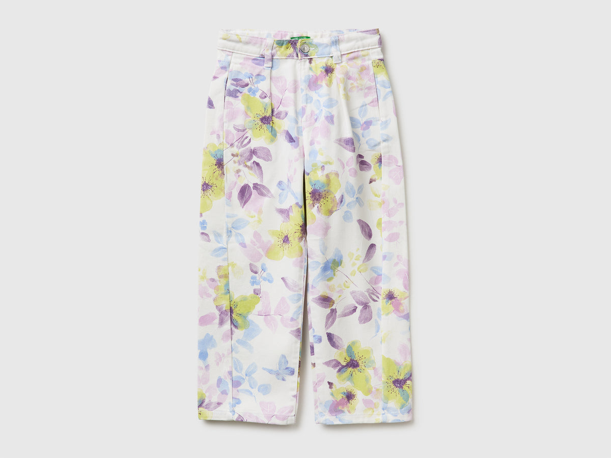 Baggy fit floral trousers
