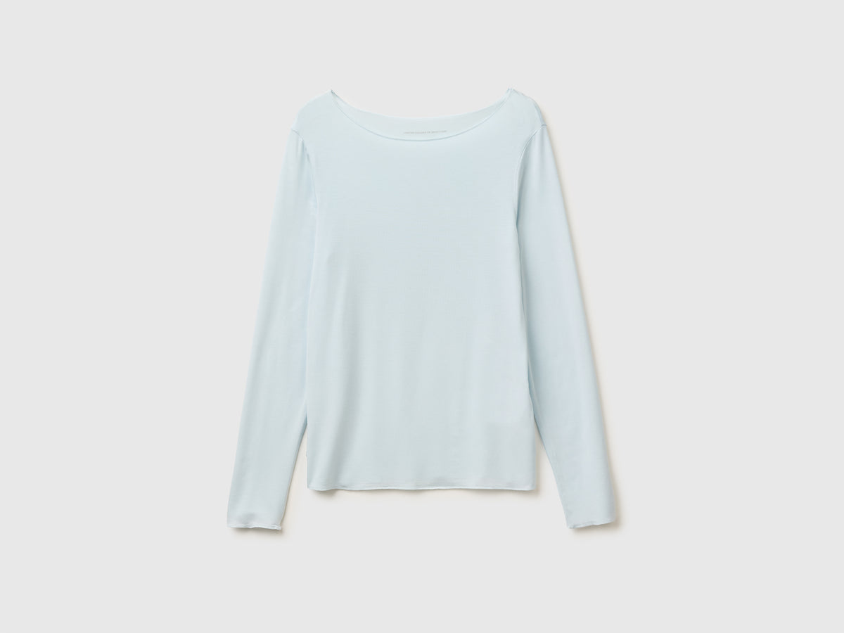 T-shirt para usar por baixo do casaco em seda mista - ucb_image_FS