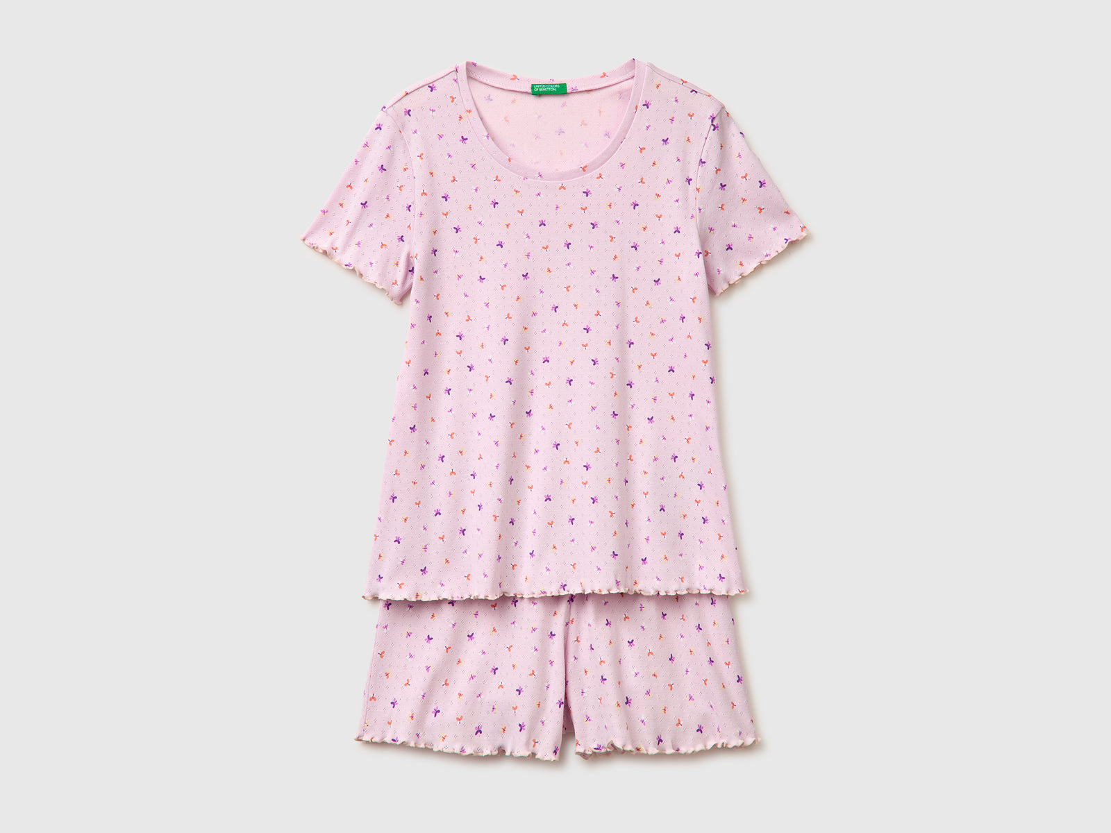 Pijama curto padrão em canelado - ucb_image_FS