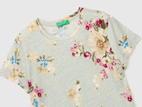 Floral linen blend T-shirt - ucb_image_DS1