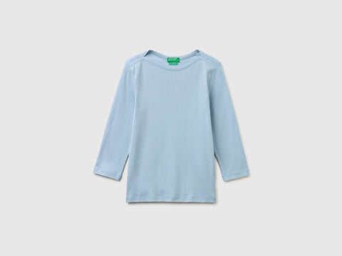 Slim fit t-shirt with boat neck - ucb_image_FS