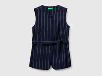 Long pinstriped waistcoat with belt - ucb_image_FS