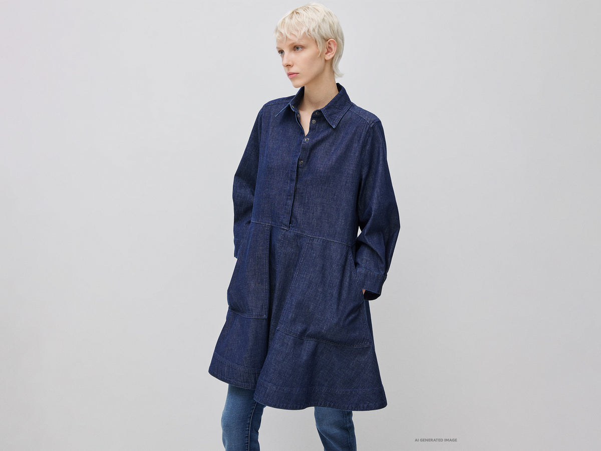 Short chambray dress