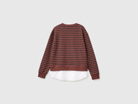 Sweat às riscas com inserção de camisa - ucb_image_BS