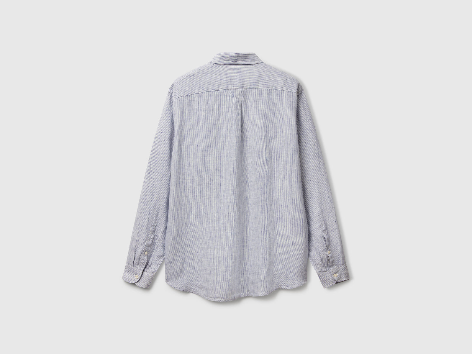 Blue patterned shirt in pure linen - ucb_image_BS