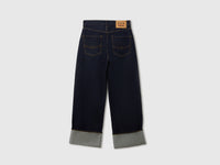 Jeans cropped com dobra lavagem rinse - ucb_image_BS