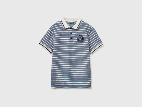Striped polo shirt with patch - ucb_image_FS
