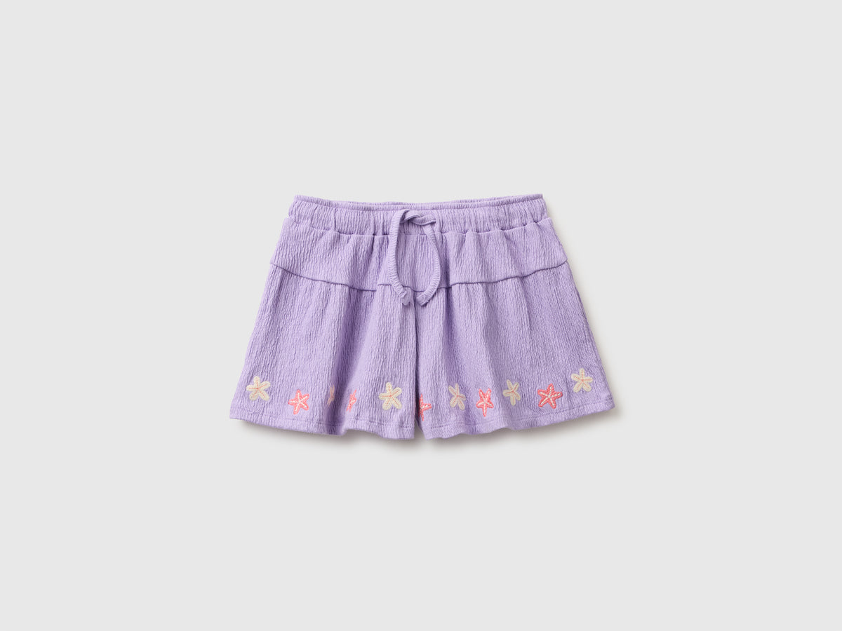 Flared shorts with embroidery - ucb_image_FS