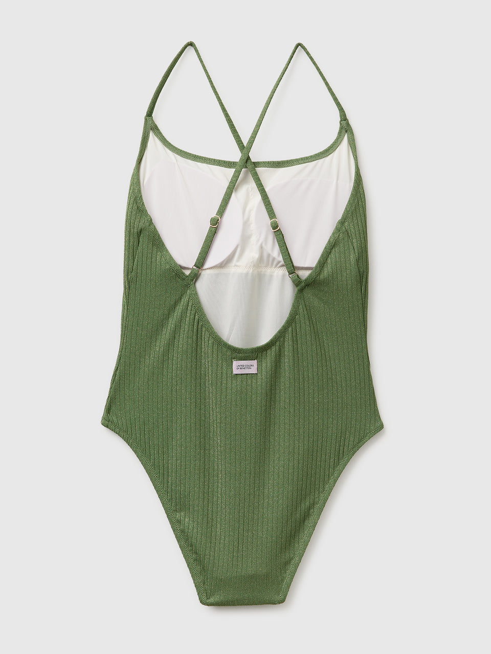 Ribbed one-piece swimsuit with lurex - ucb_image_BS