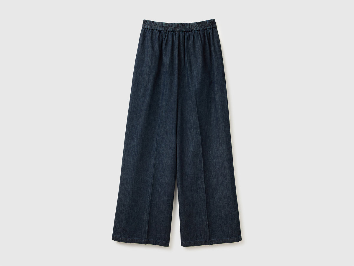 Calças wide fit em denim - ucb_image_BS