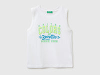 Organic cotton tank top with logo print - ucb_image_FS