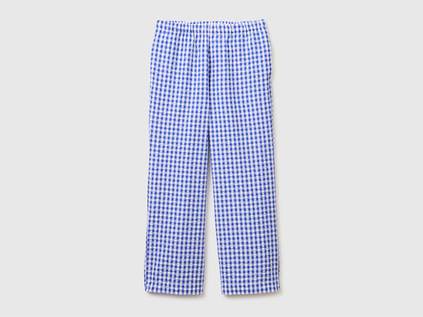 Gingham check trousers