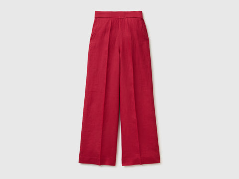 Palazzo trousers in pure linen - ucb_image_FS