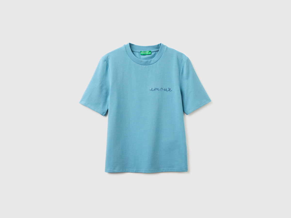 T shirt "amour" embroidery