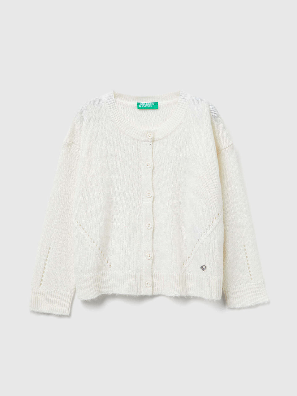 Cardigã em mistura de lã com perfurações - ucb_image_FS