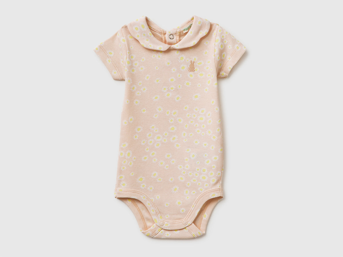 Floral onesie collar