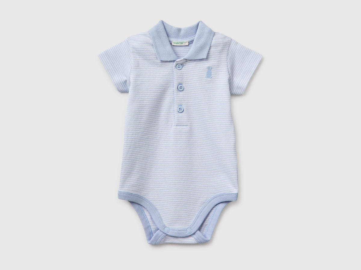 Polo onesie stretch cotton