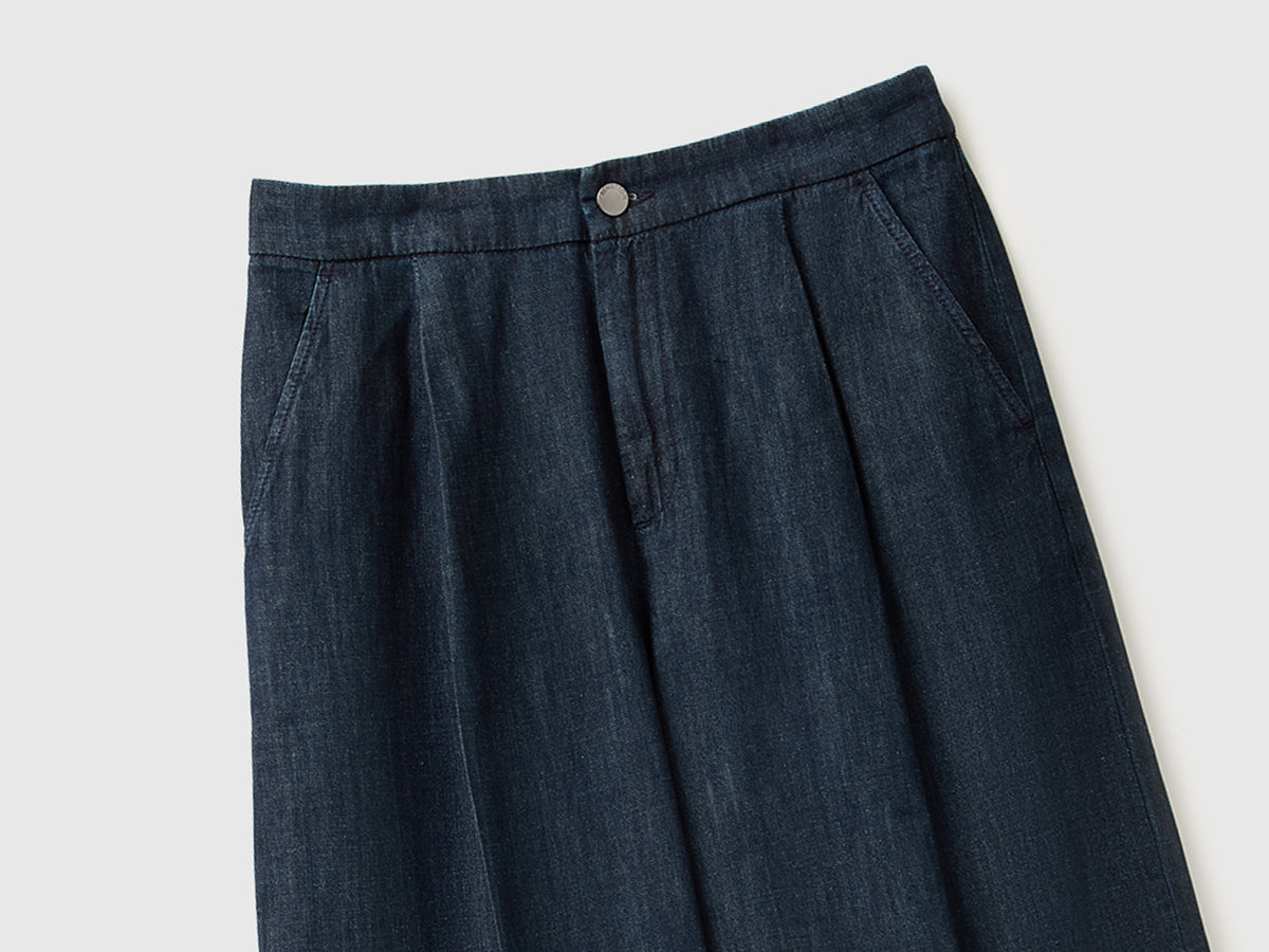 Calças wide fit em denim - ucb_image_FY