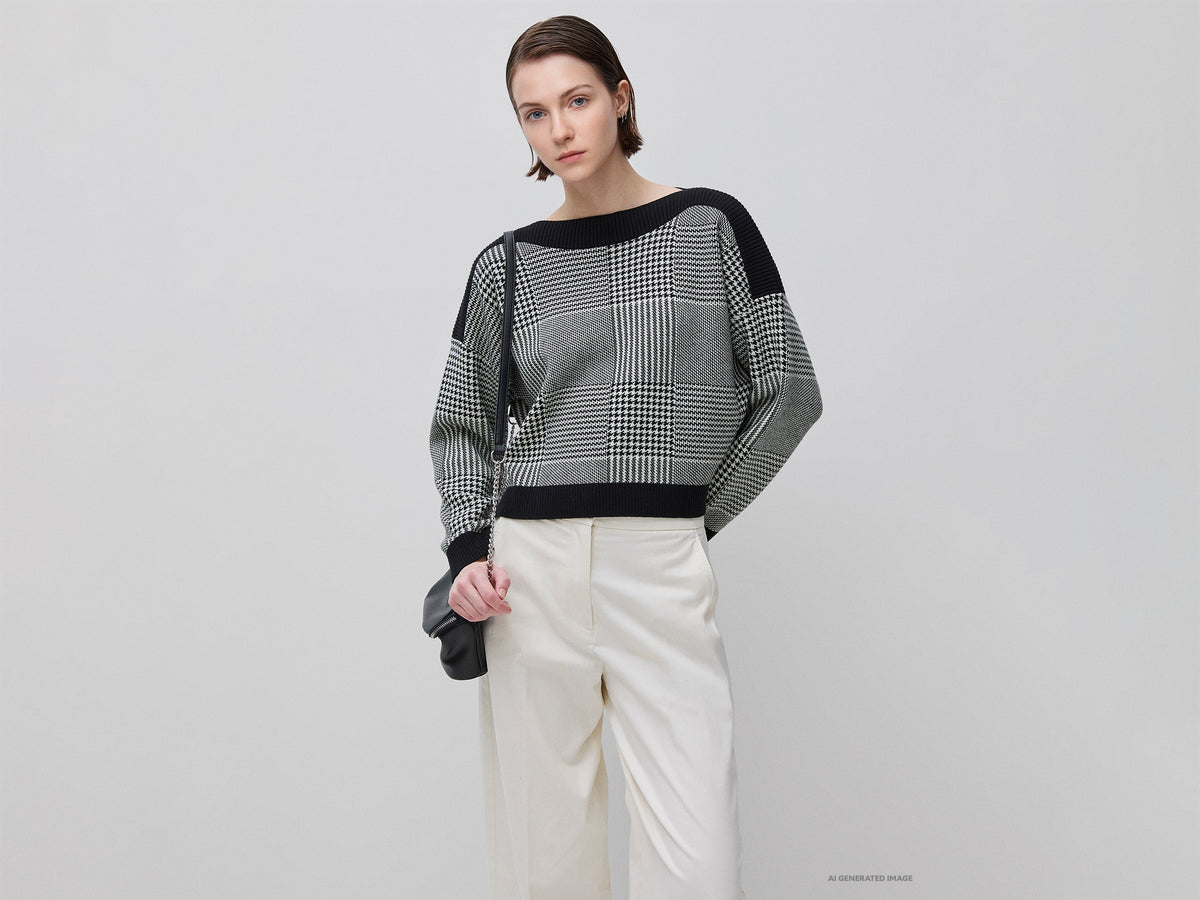 Boxy fit Prince Wales shirt