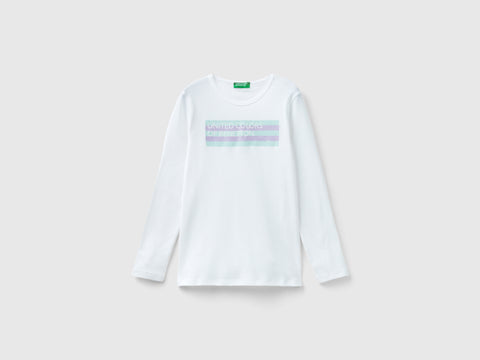T-shirt de manga comprida com estampa glitter - ucb_image_FS