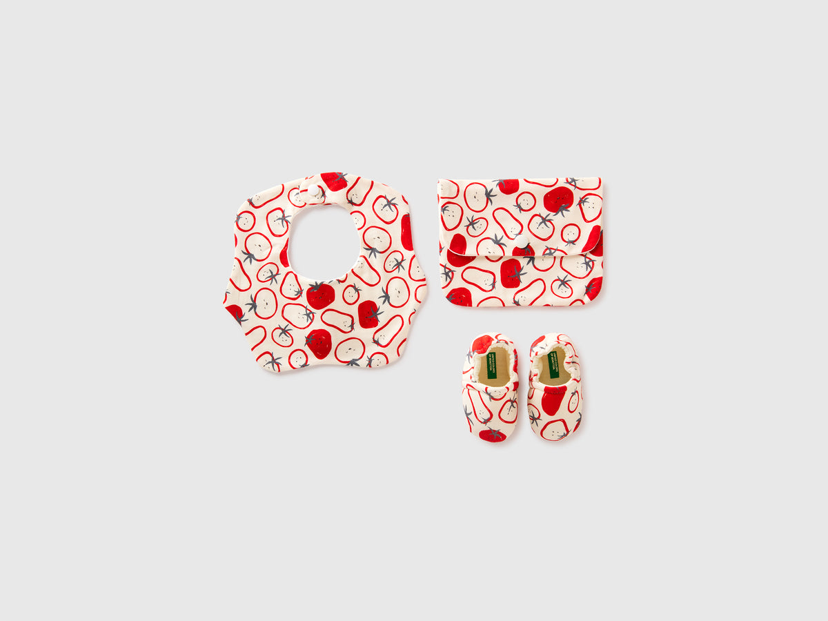 Accessory set tomato print