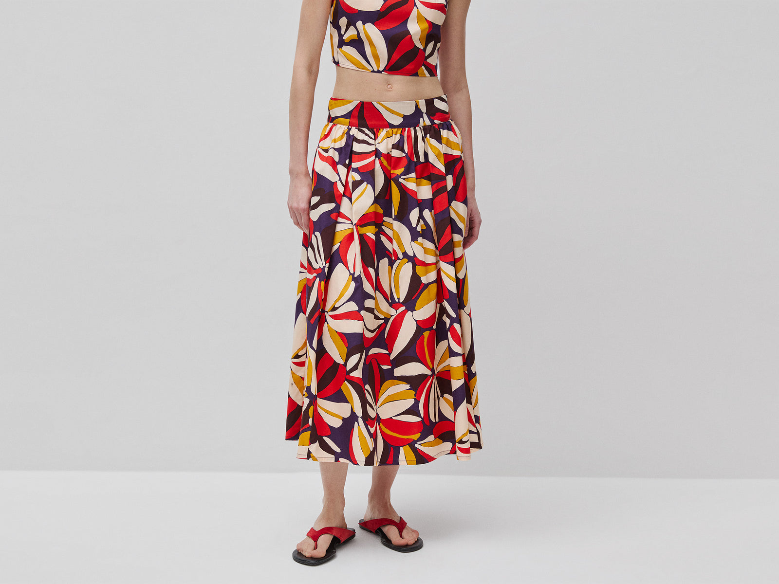 Printed maxi skirt