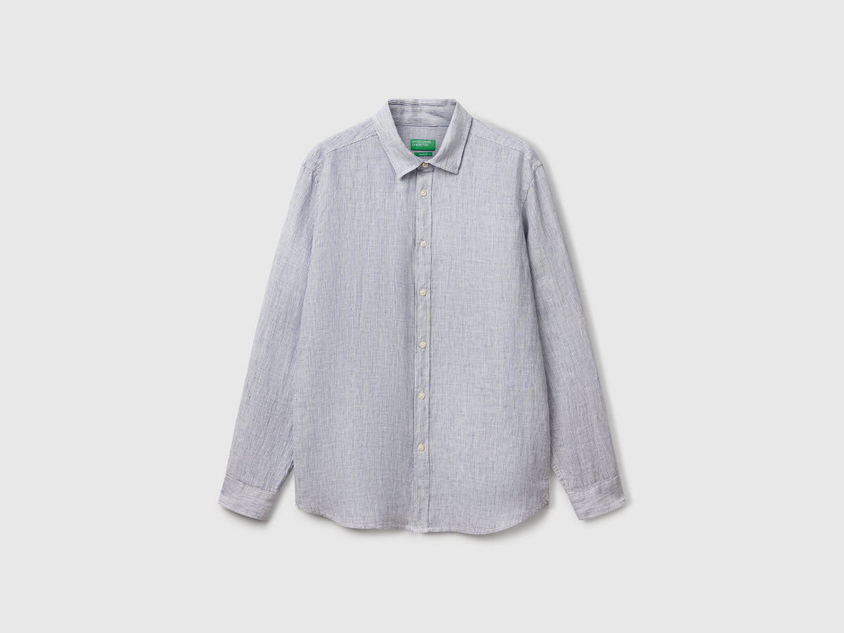 patterned shirt pure linen