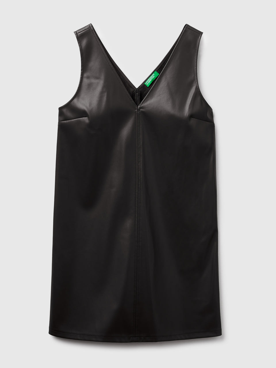 Vestido decote em V em tecido efeito pele - ucb_image_FS