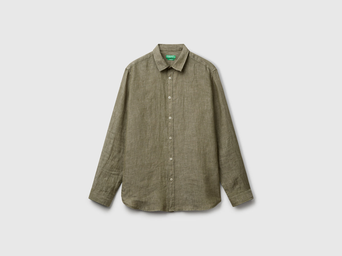 Military shirt pure linen