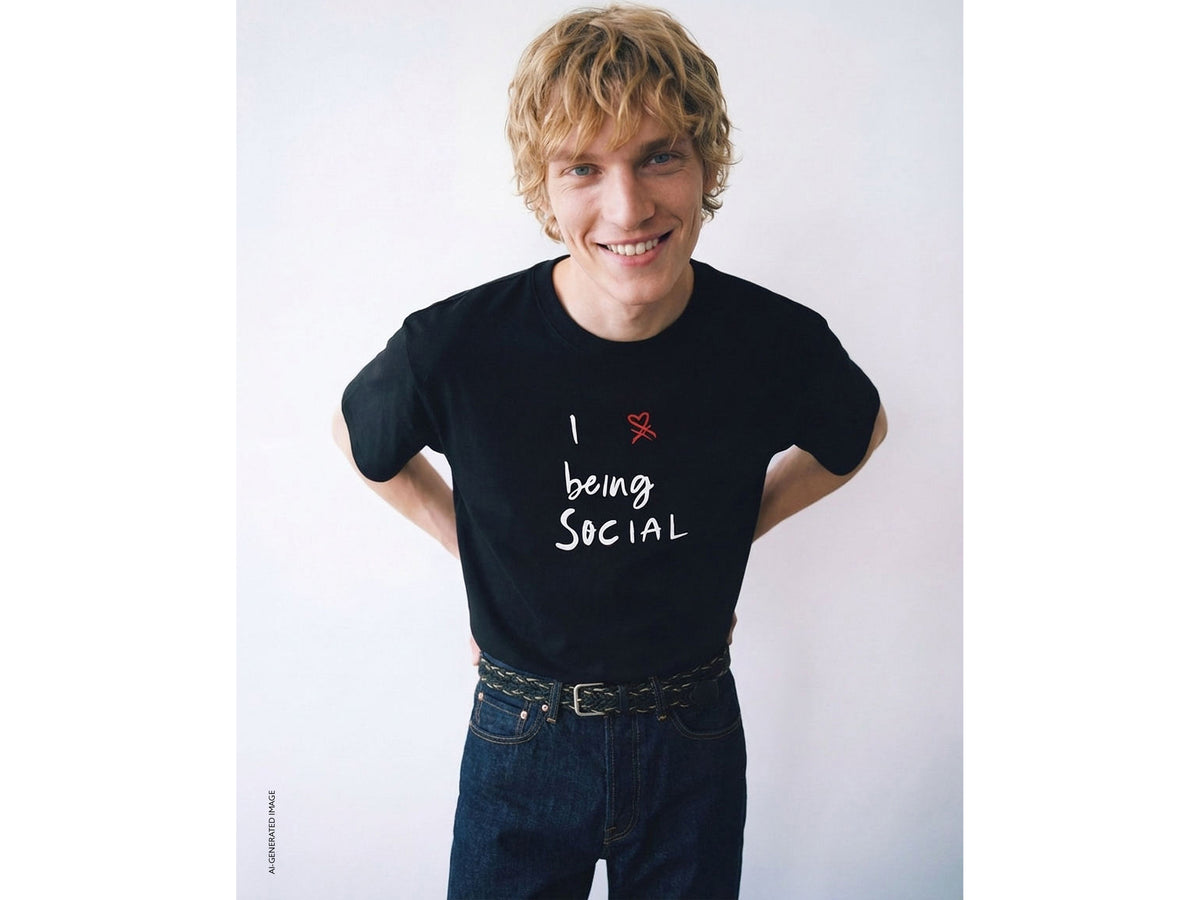 T shirt slogan print organic cotton