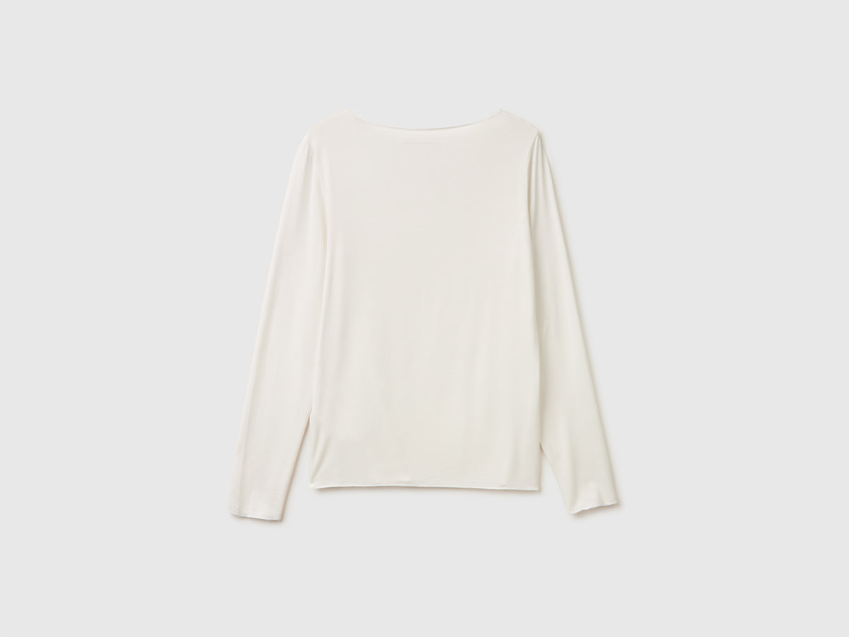 T-shirt para usar por baixo do casaco em seda mista - ucb_image_BS