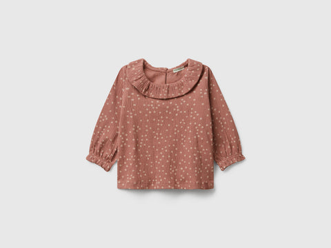 T-shirt às bolinhas com gola - ucb_image_FS