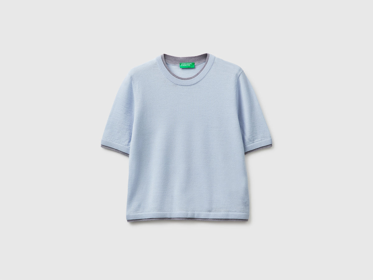 100% Merino wool short sleeved shirt